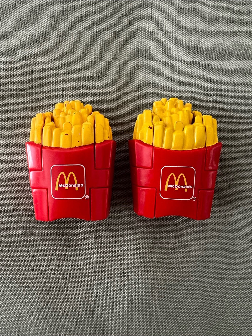 1990 McDonald's Fries Transformer Toy Kids Happy Meal - lot of 2